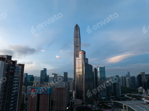 Preview: Aerial view of landscape in shenzhen city, China
