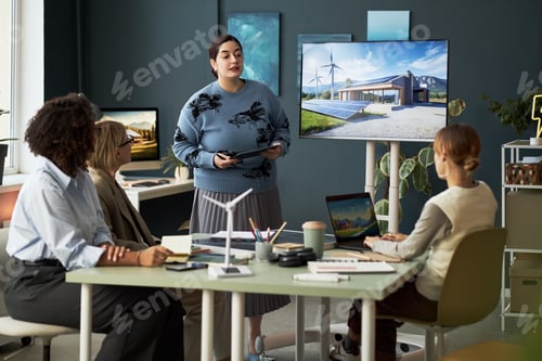 Preview: Engineer Presenting Power Project To Her Colleagues