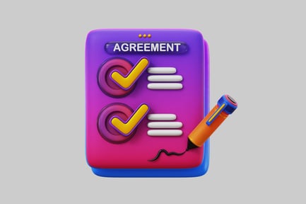 Preview: Agreement checklist with orange pen
