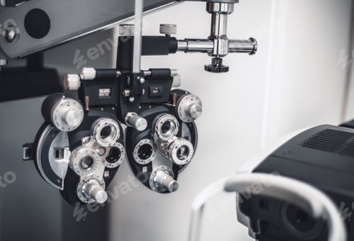 Preview: A close-up view of a phoropter