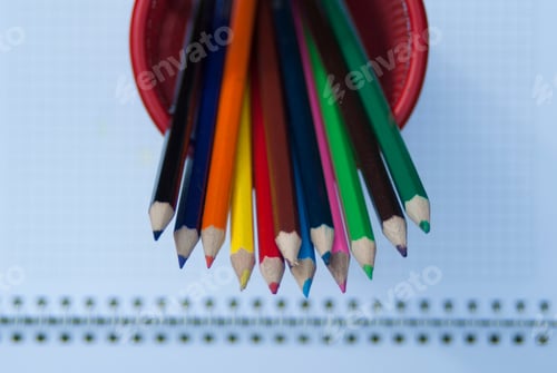 Preview: colored pencils background for text,