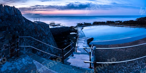 Preview: Guernsey Bathing Pools at sunrise, Channel Islands, United Kingdom