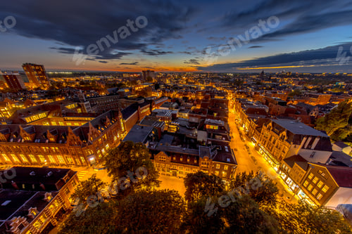 Preview: Aerial Groningen city night