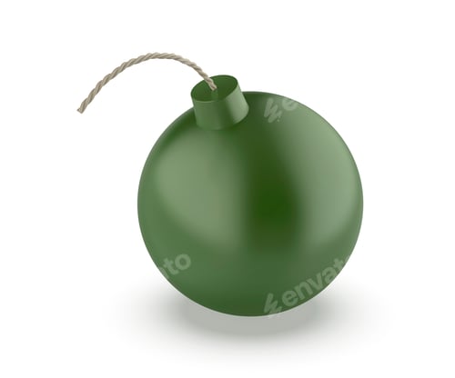 Preview: Green bomb with fuse