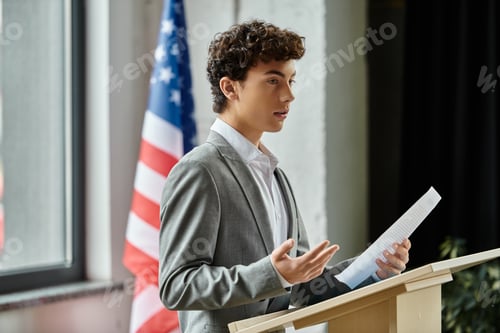 Preview: Teenager Delivering a Speech at UN Model