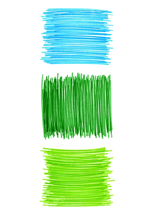Preview: Abstract color drawn elements for design
