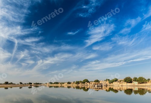 Preview: Gadi Sagar - artificial lake. Jaisalmer, Rajasthan, India