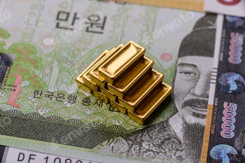Preview: Gold bars or ingots as a tool for balance, financial investment, and savings. Gold bars