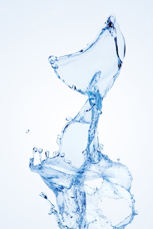 Preview: Water splash isolated on white