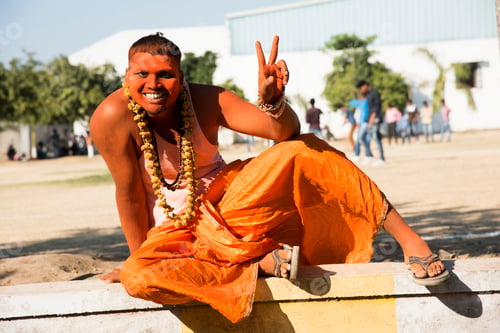 Preview: Portrait of Impressionist or Behrupiya, Traditional performing artist of India.
