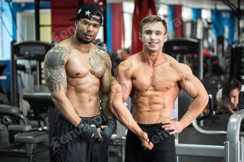 Preview: An image of two men at the gym.