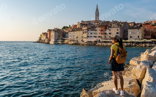 Preview: Discovering Rovinj coastal charm at sunset with a peaceful wander along the rocky shore