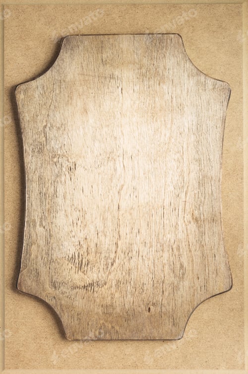 Preview: sign board at wooden background texture