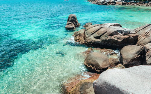 Preview: tropical beach and blue sea in summer