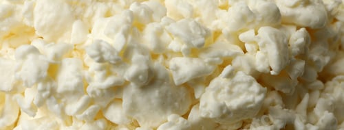Preview: Fresh cottage cheese on whole background, close up