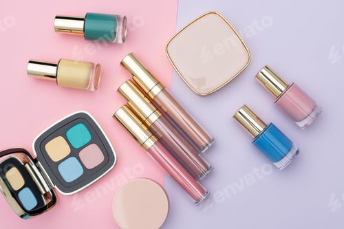 Preview: Set of pastel decorative cosmetics