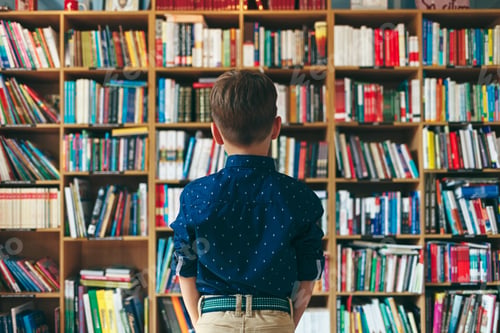 Preview: Boy in library