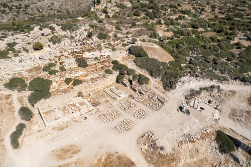 Preview: Aerial view of Cape Knidos Datca Peninsula Turkey