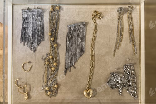 Preview: Chains, earrings, necklaces in a shop