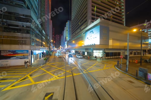 Preview: Hong Kong Downtown, China. Financial district in urban city in Asia. Skyscraper buildings.