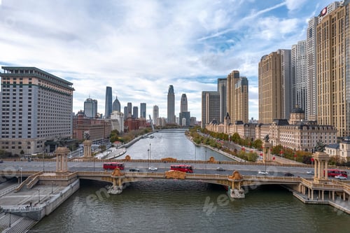 Preview: Aerial photo of Haihe River Scenic Line, Tianjin, China