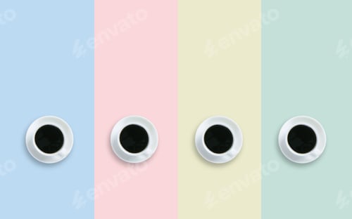 Preview: Coffee on colorful background