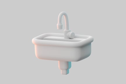 Preview: Clean white vessel sink with faucet