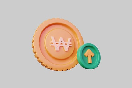 Preview: Korean Won Coin with Growth Arrow
