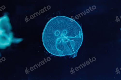 Preview: underwater shooting of beautiful Aurelia aurita