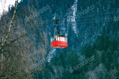 Preview: Various cable cars in air