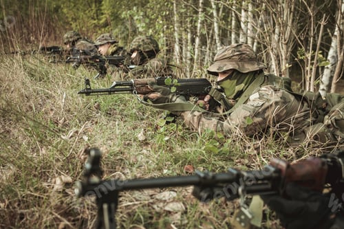 Preview: Masked soldiers training military strategy