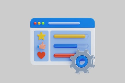 Preview: Abstract app interface with gear