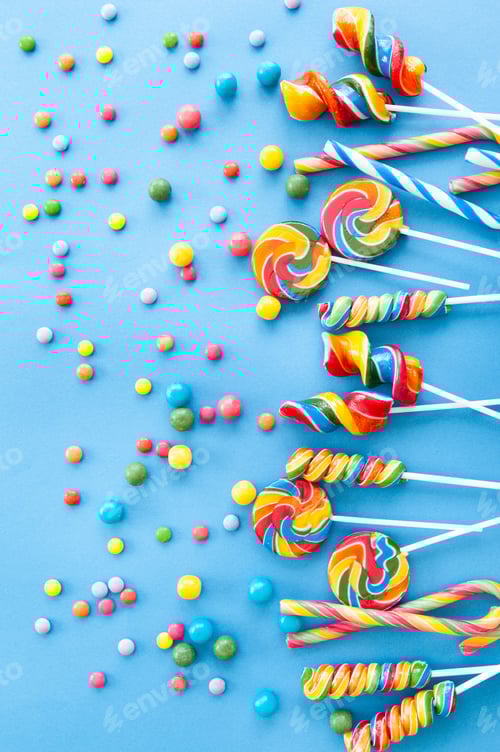 Preview: Colorful sweets and lollipops