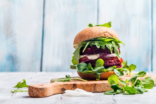 Preview: Vegetarian burger made of beetroot
