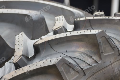 Preview: Black tyre using in vehicle, tractor or other machine