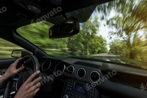 Preview: Driver riding fast on street