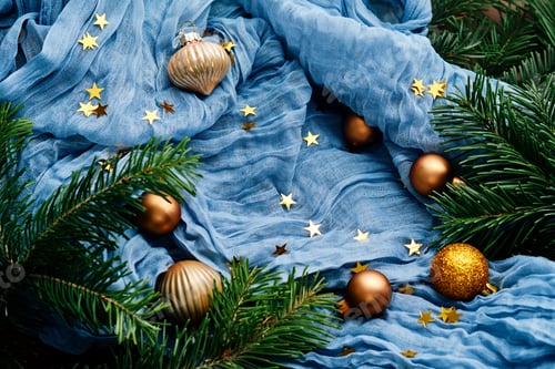 Visualização: Fundo azul abstrato de Ano Novo para sua inscrição ou data de Ano Novo.