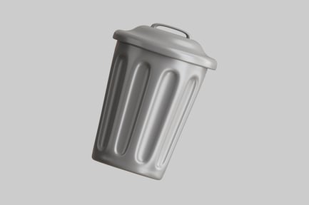 Preview: Trash can with lid