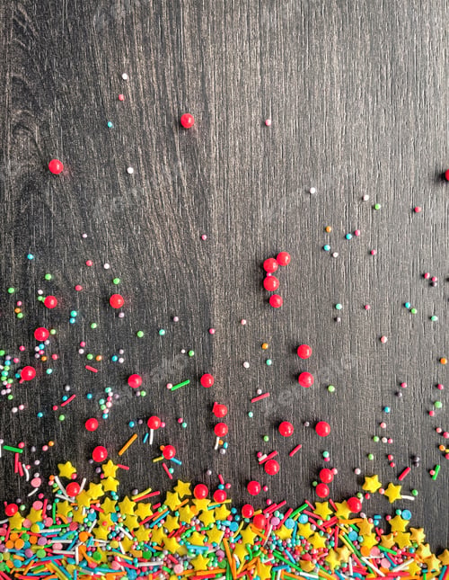 Preview: Baking powder on wooden background, generative AI.
