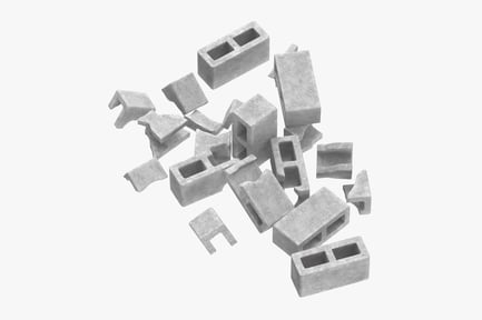 Preview: Concrete Cinder Block Assortment - Construction Materials
