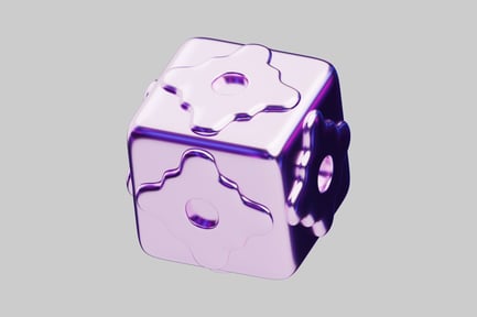 Preview: Iridescent dice game piece