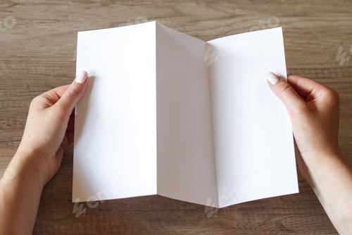 Preview: The layout of the booklet in the hands