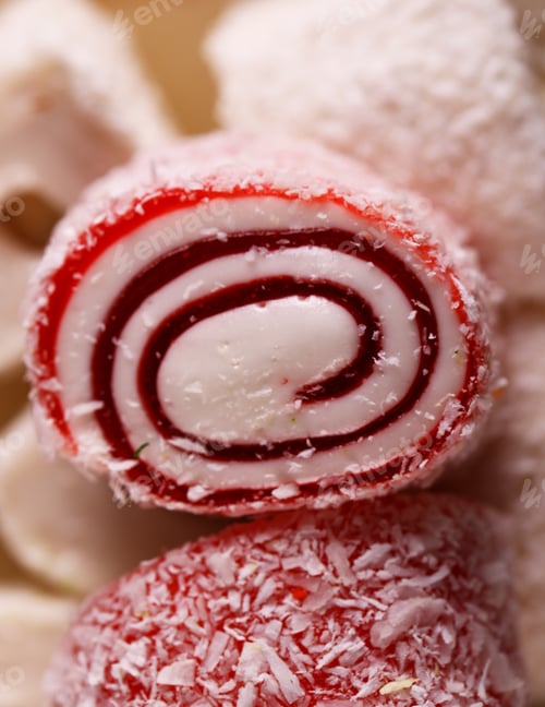 Preview: turkish arabic sweets lokum for treat and dessert