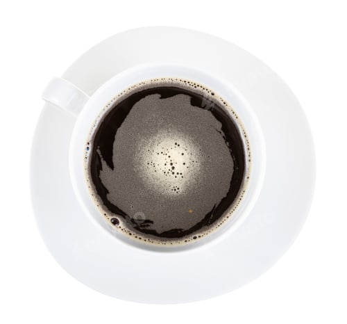 Preview: top view of chicory root tea in cup on saucer