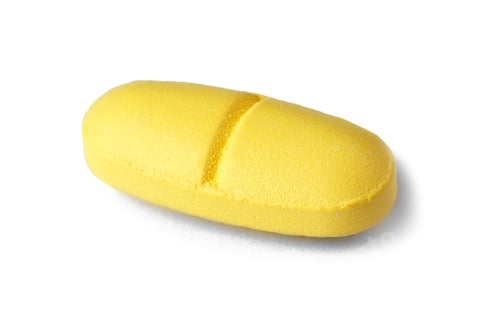 Preview: Pill on white background. Medical care and treatment