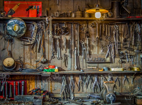 Preview: Vintage Workshop Tools Background