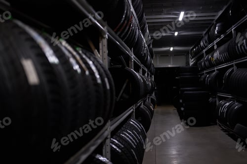 Preview: Variety of tyres at busy warehouse