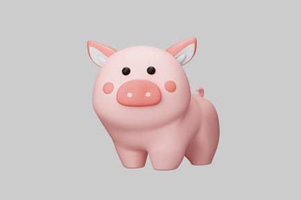 Preview: Chubby Cartoon Pig