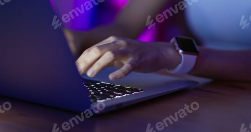 Preview: Type on notebook computer