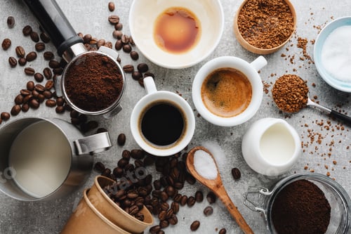 Preview: Coffee cups and props for making coffee